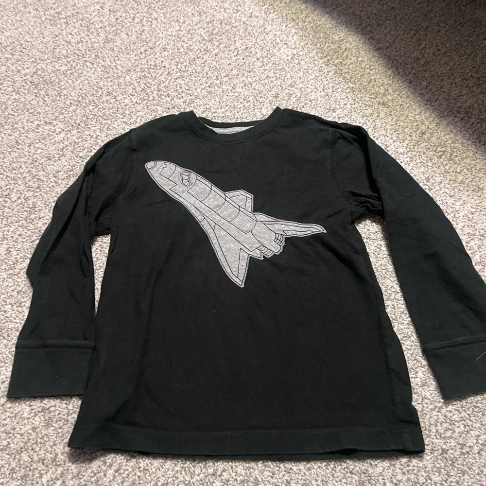 Gymboree Black Space Shuttle Long Sleeve Tee